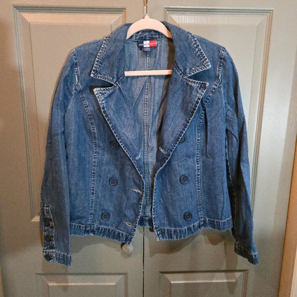 Ladies French Cuff Denim Jacket